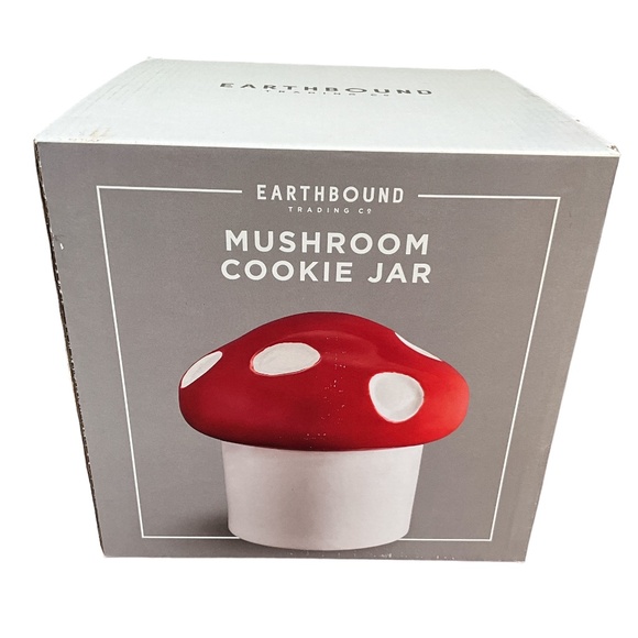Ceramic Mushroom Cookie Jar, Brand Earthbound Trading Company - Picture 3 of 7